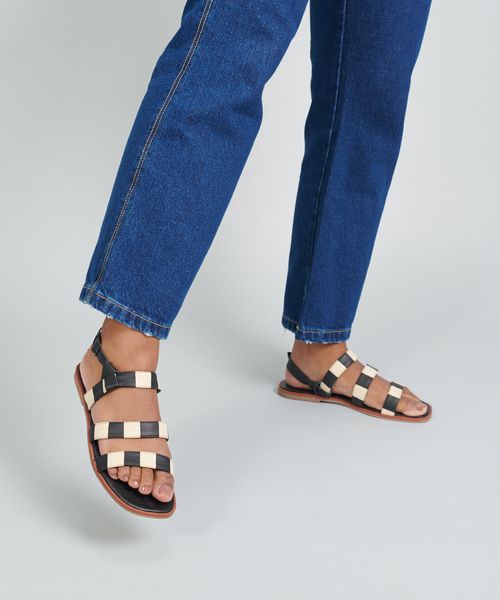 Rasteira Traseiro Multicor - Preto