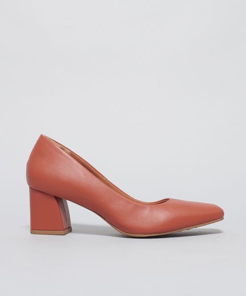 Scarpin Bico Quadrado - Whisky