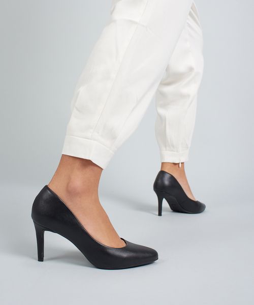 Scarpin Basico Salto Fino - Preto