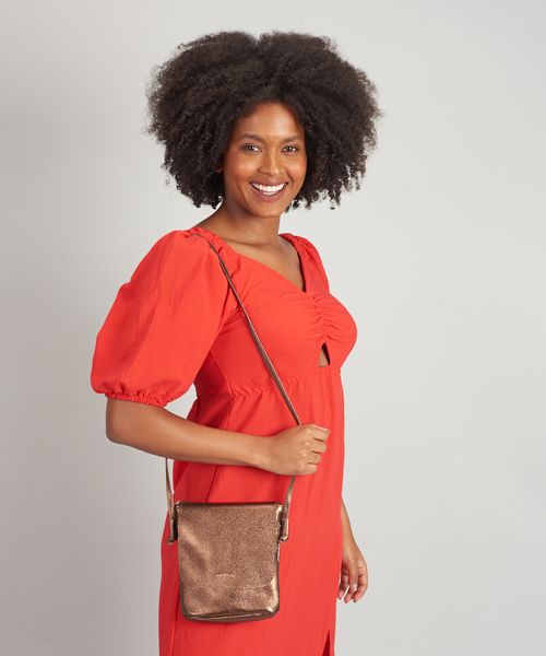 Bolsinha Duo Zip - Bronze