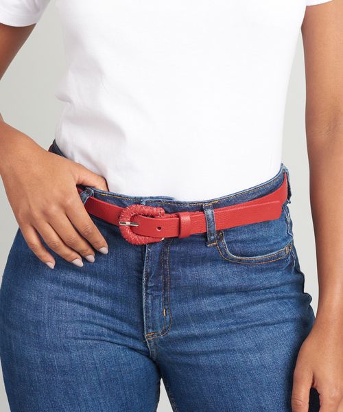 Cinto Fivela Tresse - Vermelho