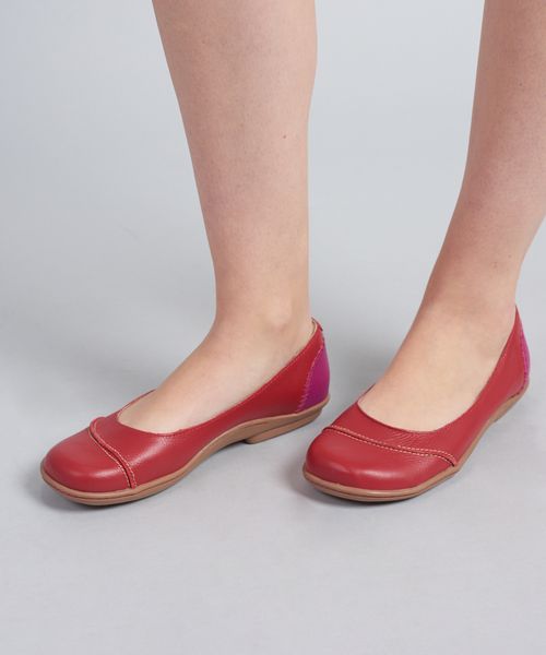 Sapatilha Traseiro Bicolor - Vermelho