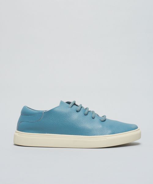 Tenis Couro Basiquinho - Azul Cristal
