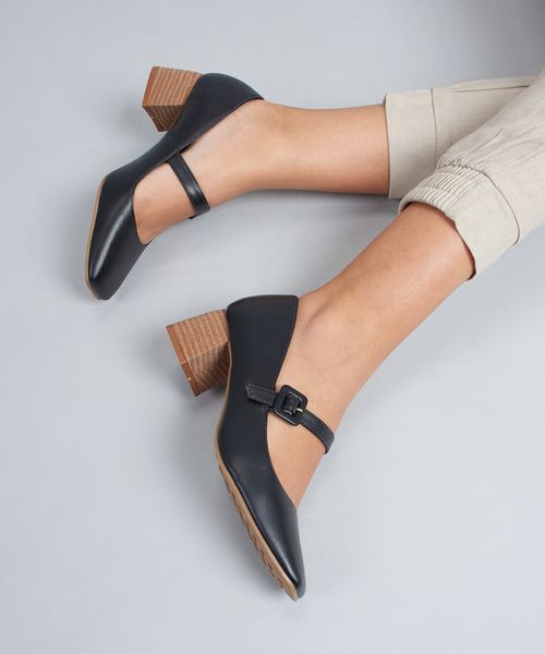 Scarpin Fivela Boneca - Preto
