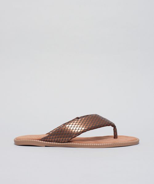 Rasteira De Dedo Cobrinha - Bronze