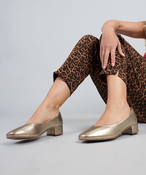 Scarpin Bico Redondo - Prata Velho