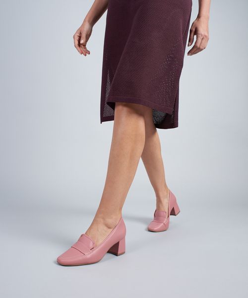 Scarpin Soft Bico Quadrado - Blush
