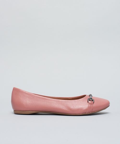 Sapatilha Couro Casual - Blush