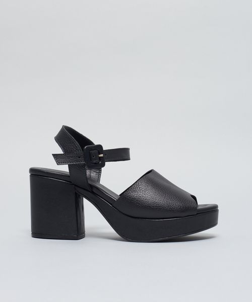 Meia Pata Couro Basica - Preto