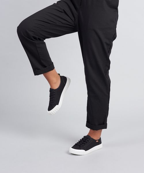 Tenis Lona Traseiro - Preto