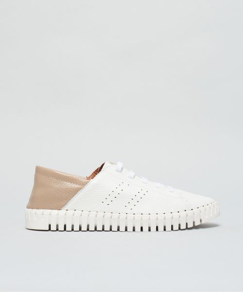 Tenis Couro Tratorado Seleiro - Branco