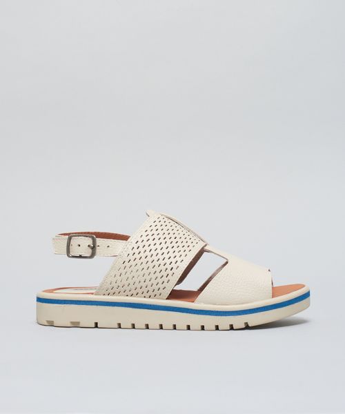 Rasteira Tratorada Perfuros - Offwhite