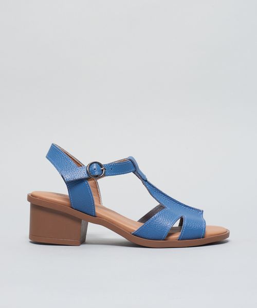 Sandalia Media Couro Izabel - Denim