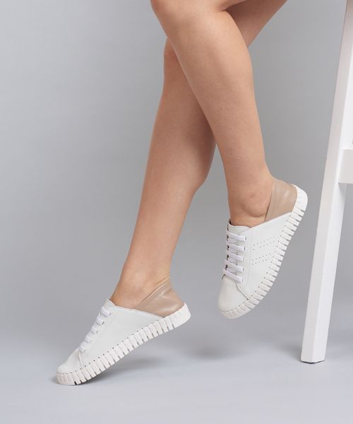 Tenis Couro Tratorado Seleiro - Branco