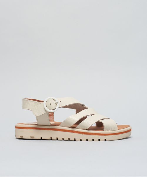 Rasteira Tratorada Multitiras - Offwhite