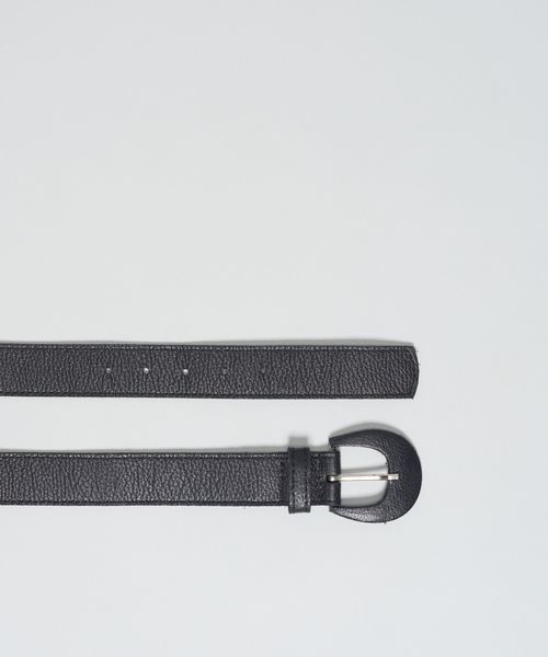 Cinto Couro Fivela Meia Lua - Preto