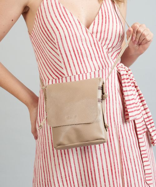 Bolsinha Duo Zip - Aveia