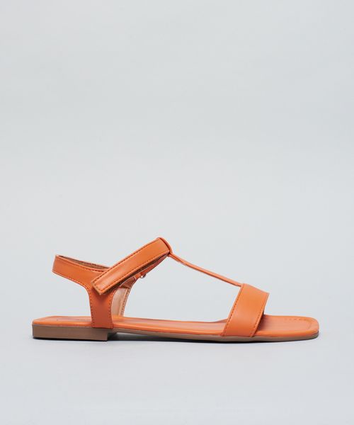 Rasteira Soft Bico Quadrado - Cenoura