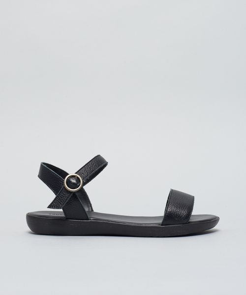 Rasteira Couro Comfort - Preto