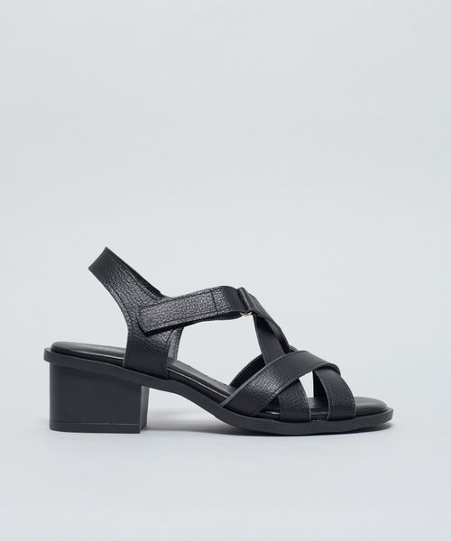Sandalia Media Comfort Transpasse - Preto