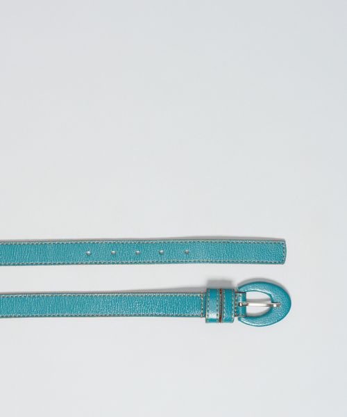 Cinto Couro Pesponto Essencial - Esmeralda