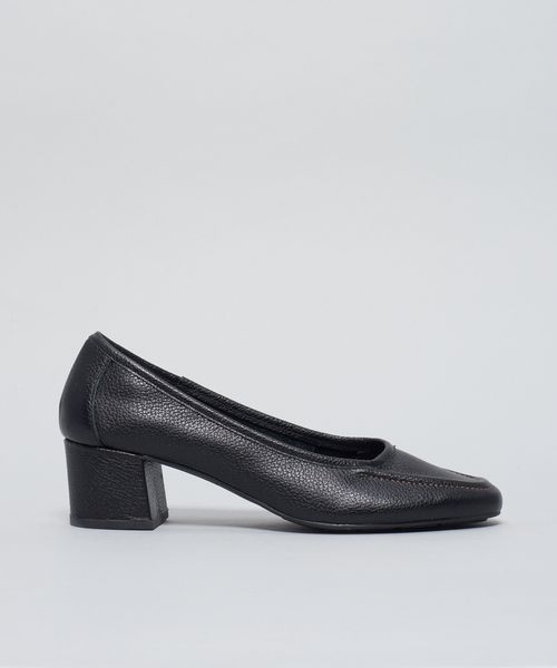 Scarpin Couro Debrum - Preto