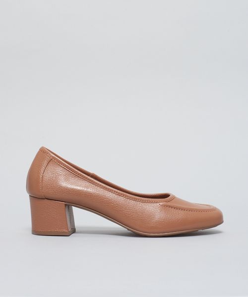 Scarpin Couro Debrum - Caramelo