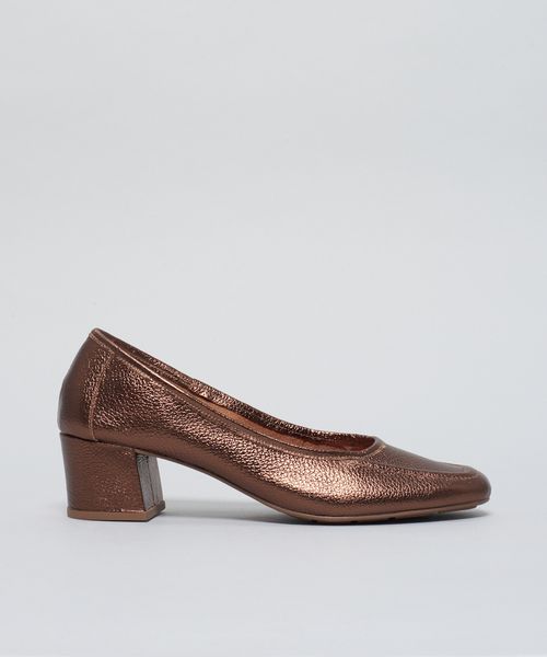 Scarpin Couro Debrum - Bronze