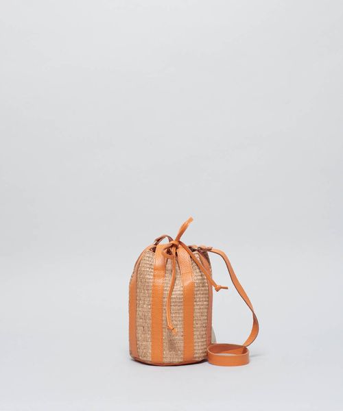 Bolsa p Baldinho Rafia - Cenoura
