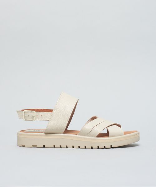 Rasteira Tratorada Marina - Offwhite