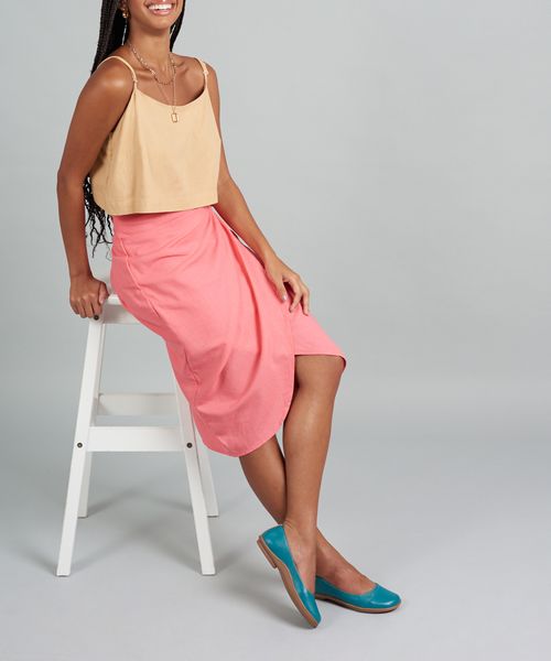 Sapatilha Comfort Decote Frontal - Esmeralda