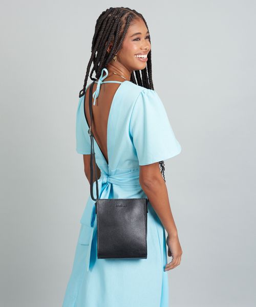 Bolsa p Couro Analu - Preto