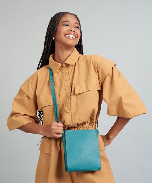 Bolsa p Couro Analu - Esmeralda