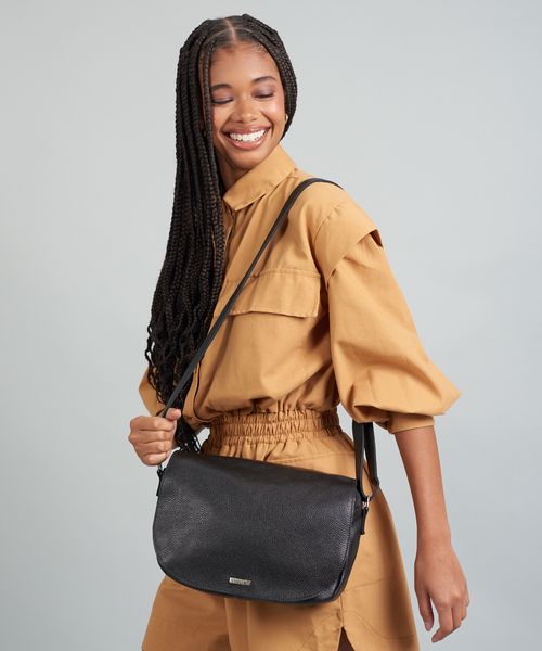 Bolsa m Couro Lua - Preto