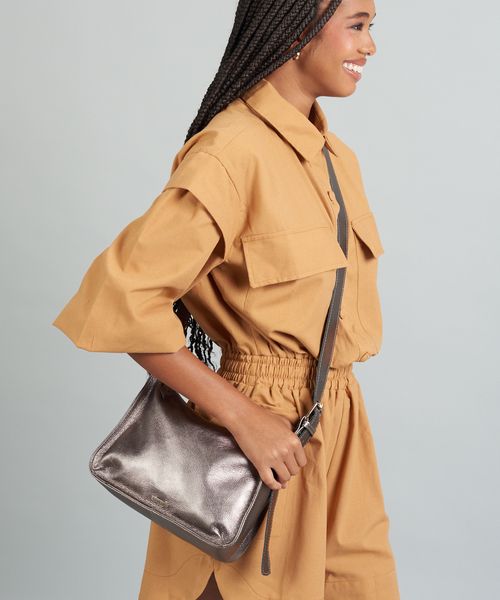 Bolsa m Couro Fivela - Onix