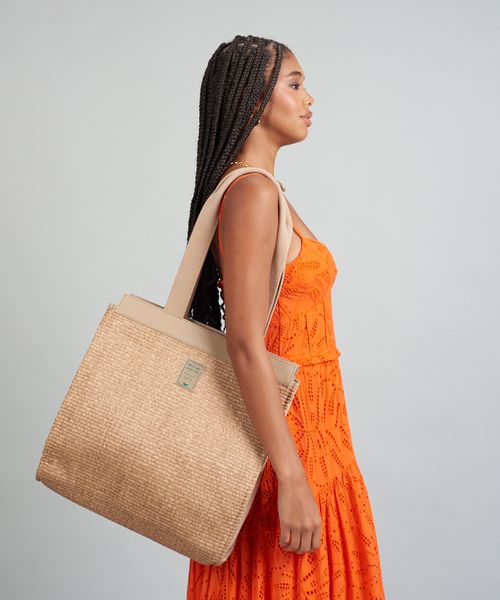Bolsa g Rafia Soul - Aveia