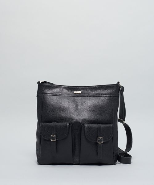 Bolsa g Couro Bia - Preto