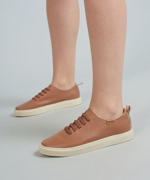 Tenis Couro Pratico - Caramelo