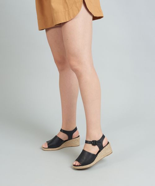Plataforma Couro Luciana - Preto