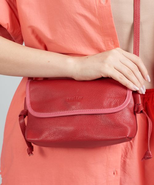 Bolsa p Couro Vies - Vermelho