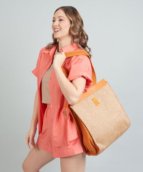 Bolsa g Rafia Soul - Cenoura