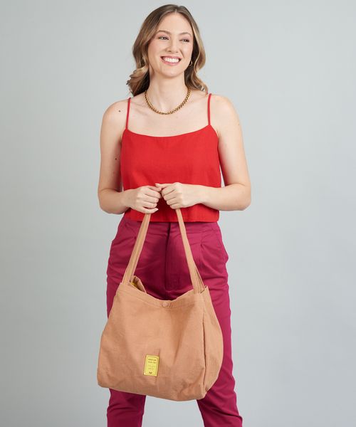 Bolsa Lona Jardim Neo - Caramelo
