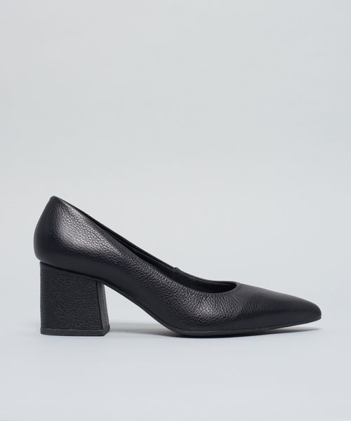 Scarpin Couro Helena - Preto