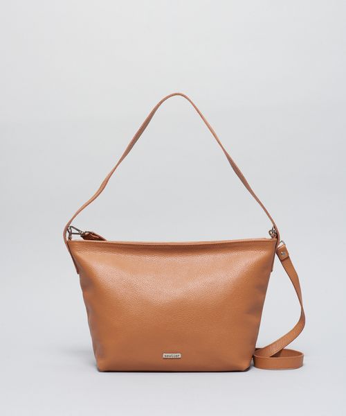 Bolsa m Couro Molinha - Caramelo