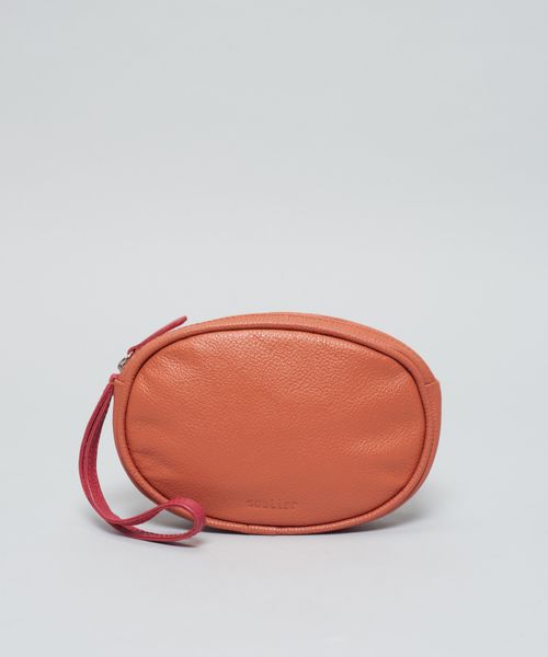 Case Oval Couro Capanga - Ocre