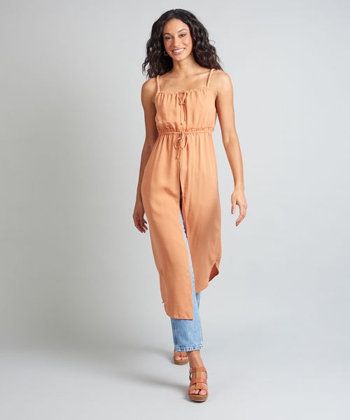 Anabela Couro Tiras - Ocre