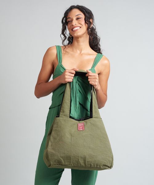 Bolsa Dupla Face Soul - Preto/Verde Militar