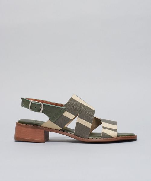 Sandalia Media Listra Bold - Listra Verde Militar