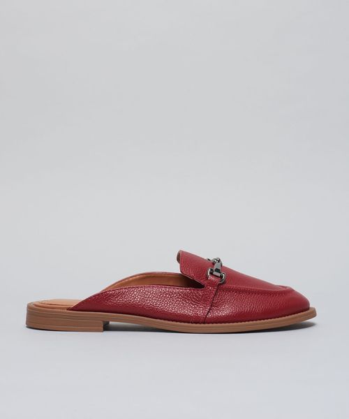 Mocassim Mule Couro - Merlot