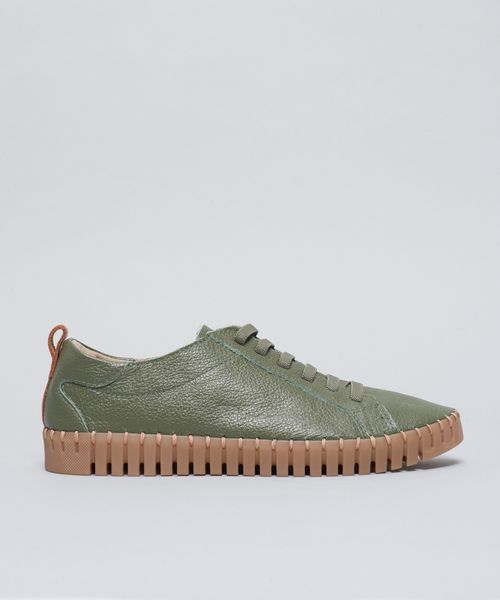 Tenis Couro Tratorado - Verde Militar